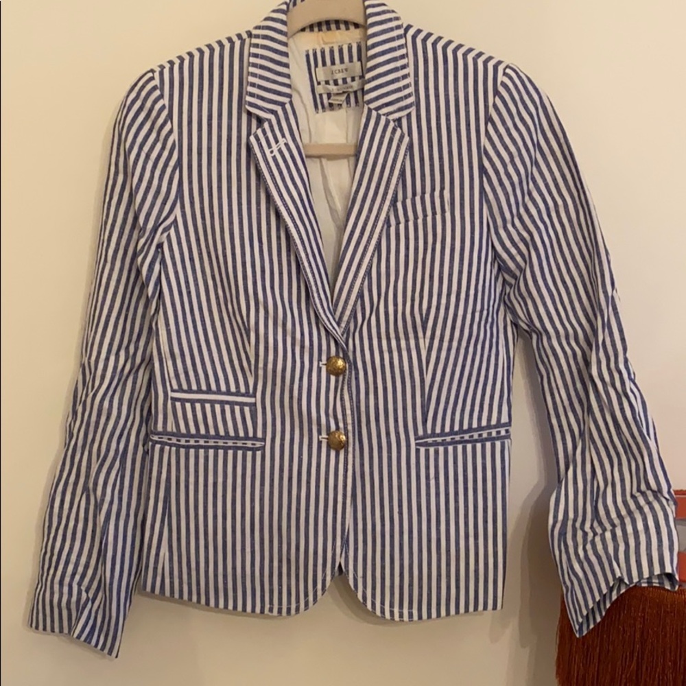 J. Crew linen “schoolboy” blazer